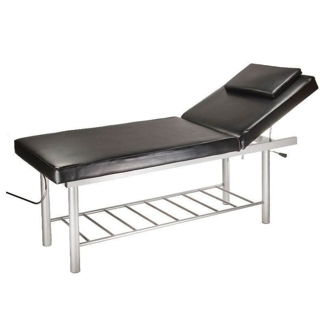 BS BW-218 profesionalus masažo ir reabilitacijos stalas juodas – ergonomiškas gydymo baldas salonui