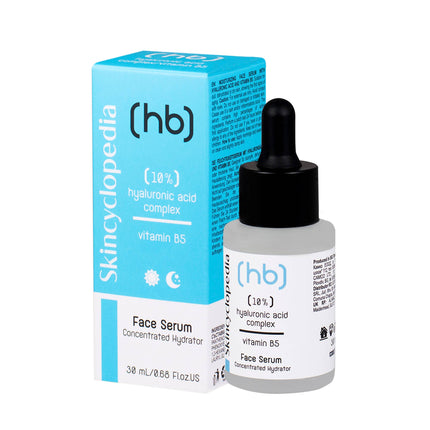Skincyclopedia veido serumas su 10% hialurono rūgšties kompleksu ir vitaminu B5 30ml – intensyvus drėkinimas