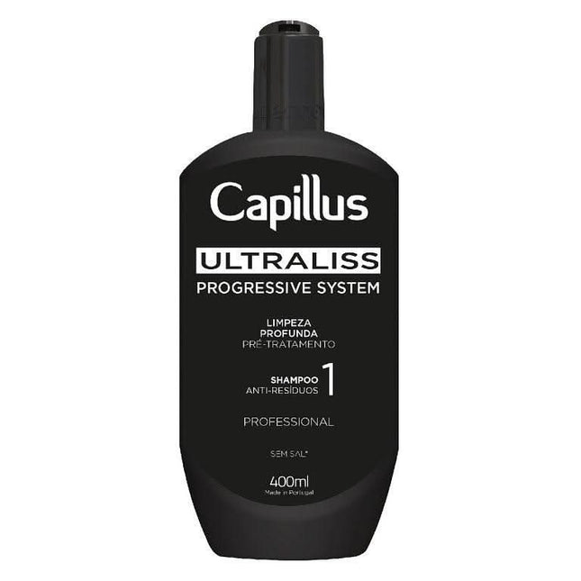 CAPILLUS ULTRALISS NANOPLASTIC valomasis šampūnas 400ml – BeautyKit profesionalus plaukų tiesinimo 1 žingsnis