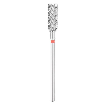 EXO PRO Carbon karbidinis frezos antgalis Cylinder 5,0 mm raudonas – volframo karbido cilindras manikiūrui ir pedikiūrui