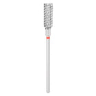 EXO PRO Carbon karbidinis frezos antgalis Cylinder 5,0 mm raudonas – volframo karbido cilindras manikiūrui ir pedikiūrui