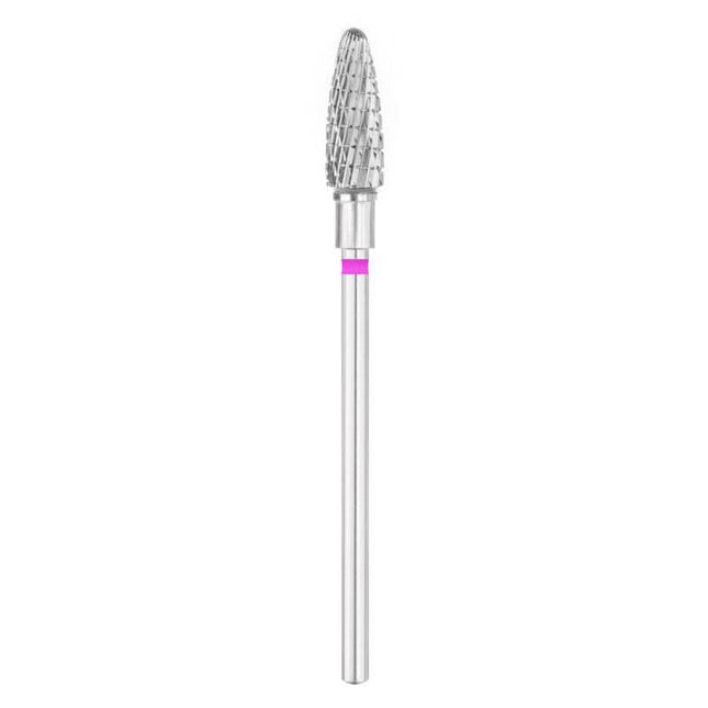 EXO PRO CARBON ovalus frezos antgalis 5,0 mm VL – volframo karbido manikiūro ir pedikiūro įrankis salonams