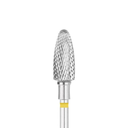 EXO PRO Oval karbidinis antgalis 6 mm – smulkus kryžminis grūdėtumas pedikiūro salonams
