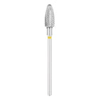 EXO PRO karbidinis frezos antgalis Oval 6,0 mm geltonas (YL) – profesionalus manikiūro įrankis tiksliam darbui