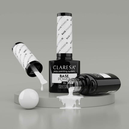 CLARESA BASE POWER 15 – ilgalaikė manikiūro bazė dideliam klientų srautui nagų salone