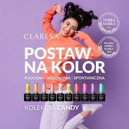 CLARESA CANDY 10 hibridinis lakas – universalus jūros tono atspalvis salono stilizacijoms ištisus metus