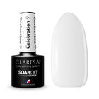 CLARESA hibridinis nagų lakas CELEBRATION 9 5g – pusiau permatomas atspalvis ombre ir princess nails manikiūrui