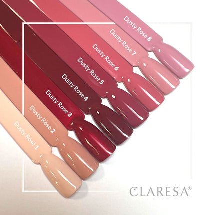 CLARESA DUSTY ROSE 7 hibridinis lakas – universalus rožinis atspalvis salonų manikiūrui ir stilizacijoms