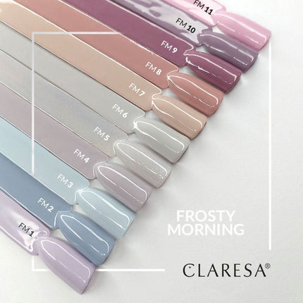 CLARESA Frosty Morning 11 hibridinis lakas – šaltas pastelinis rožinis atspalvis manikiūrui ir pedikiūrui