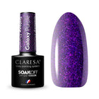 CLARESA hibridinis nagų lakas Galaxy Purple 5g – violetinis kosminio efekto lakas su žėrinčiais blizgučiais manikiūrui