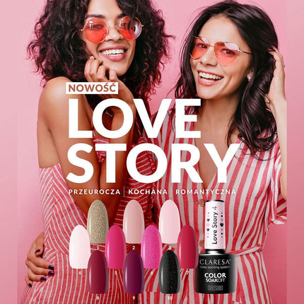CLARESA LOVE STORY 5 hibridinis lakas – švari aplikacija nesilieja ant odelių, profesionalus pedikiūro rezultatas