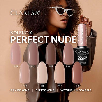 CLARESA PERFECT NUDE ant nagų – intensyvus blizgesys be poliravimo, idealus salono manikiūrui