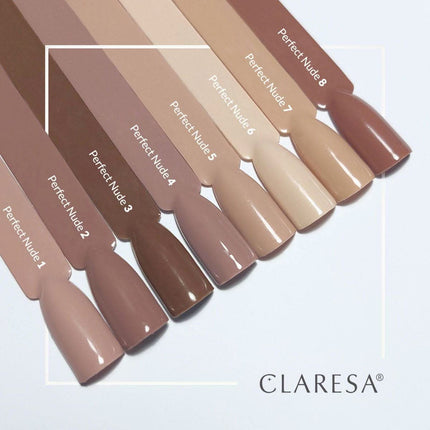 CLARESA hibridinis lakas PERFECT NUDE – intensyvus blizgesys ir tiksli aplikacija salonams