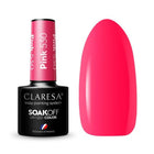 CLARESA hibridinis nagų lakas PINK 530 5g – intensyvus neono rožinis atspalvis manikiūrui iš RAINBOW EXPLOSION kolekcijos