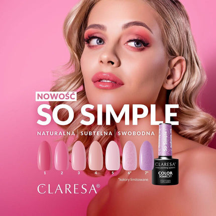 CLARESA So Simple 4 hibridinis lakas – tikslus dengimas nuo odelių, puikus manikiūro meistrams