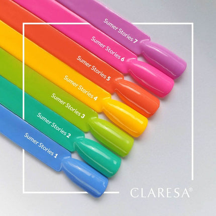 Hibridinis nagų lakas žalios spalvos atspalviu – CLARESA SUMMER STORIES 2, ilgalaikis manikiūras