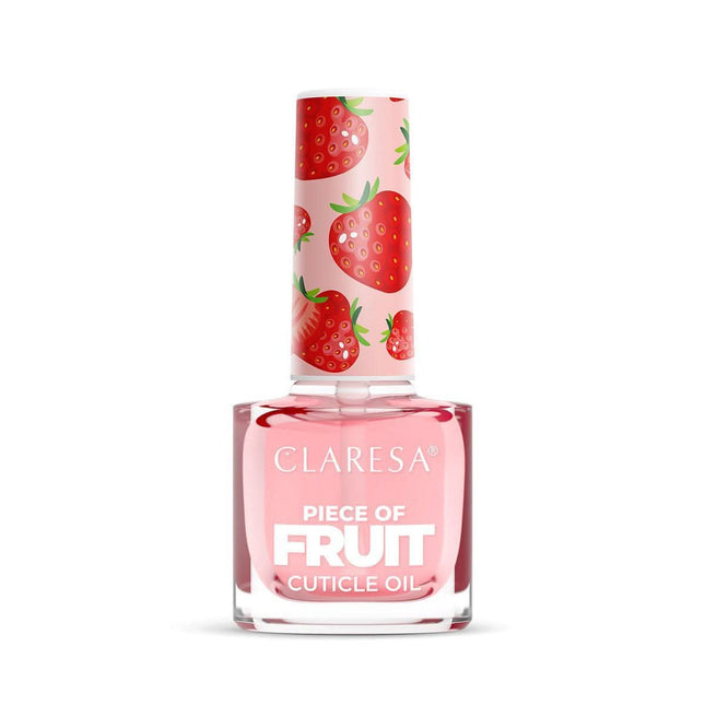 CLARESA nagų aliejus STRAWBERRY 5g – braškių aromato priežiūros aliejus nagams ir odelėms manikiūro salonui