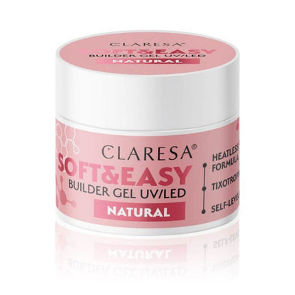 CLARESA nagų statybinis gelis Natural – builder gel manikiūrui, neleidžiantis nagams lūžti