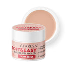CLARESA Soft&Easy Light Beige nagų statybinis gelis manikiūrui, 12 g – ilgalaikis rezultatas profesionalams
