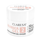 CLARESA Rubber Gel 2 nagų priauginimo gelis 45g – profesionalus tirštas gelis ilgalaikiams nagams salone