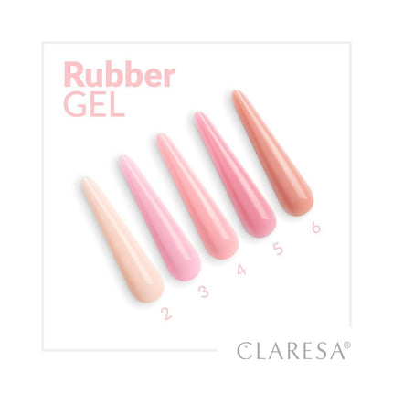 CLARESA guminės formulės gelis manikiūrui – RUBBER GEL 3 kasdieniam intensyviam darbui, 12 g