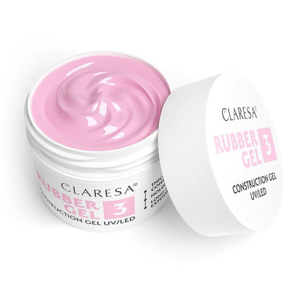 CLARESA RUBBER GEL 3 naudojimas salone – stora konsistencija intensyviam manikiūro darbui