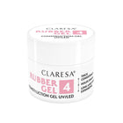 CLARESA RUBBER GEL 4 nagų priauginimo gelis 12g – tiksotropinė formulė profesionaliam manikiūrui