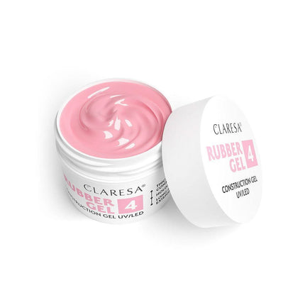 CLARESA RUBBER GEL 4 – temperatūrai atsparus priauginimo gelis stabiliam karkasui salono sąlygomis