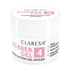 CLARESA Rubber Gel 4 nagų priauginimo gelis 90g – tiksotropinis UV gelis manikiūrui ir pedikiūrui profesionalams