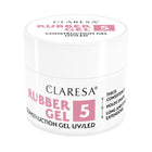 CLARESA Rubber Gel 5 nagų priauginimo gelis 45g – tiksotropinis UV gelis manikiūrui ir pedikiūrui