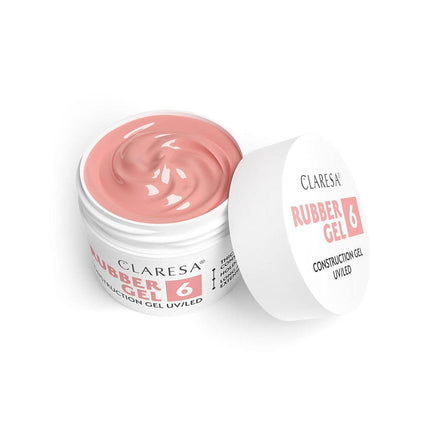 CLARESA Rubber Gel aplikacija manikiūro salone – tolygiai pasiskirstantis priauginimo gelis