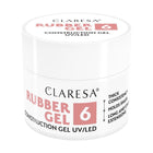 CLARESA Rubber Gel 6 nagų priauginimo gelis 45g – profesionalus tirštas gelis manikiūrui salonams