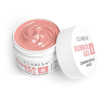 CLARESA Rubber Gel tirštas tiksotropinis gelis nagų priauginimui – stabili konsistencija karštomis dienomis