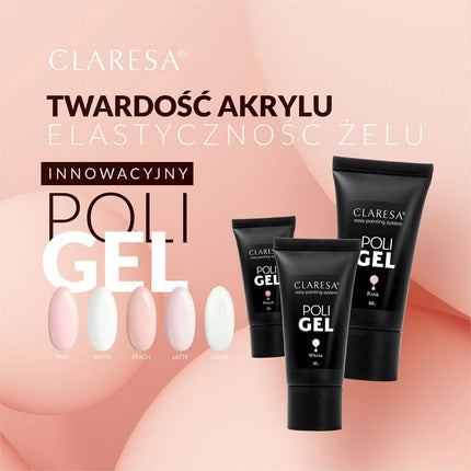 CLARESA LATTE poligelis pedikiūrui – tiršta konsistencija, ilgalaikis efektas, 30g