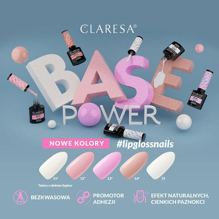 CLARESA Power Base bazė Nr. 13 profesionaliam manikiūrui – ilgalaikis patvarumas ir universalus tinkamumas