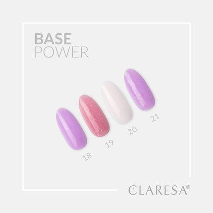 CLARESA Power Base 21 vidutinio tirštumo konsistencija – savaime išsilyginanti formulė profesionaliam pedikiūrui ir manikiūru