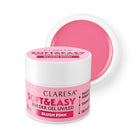 CLARESA SOFT&EASY Builder Gel Blush Pink 90g – statybinis gelis manikiūrui ir pedikiūrui, rožinis atspalvis