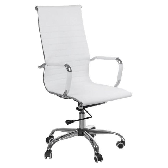 BS CorpoComfort BX-2035 balta biuro kėdė – ergonomiška sėdėjimo vieta grožio salonų administratoriams