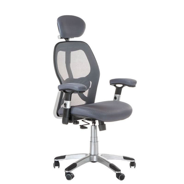 BS CorpoComfort BX-4144 ergonomiška biuro kėdė pilka – ilgalaikio sėdėjimo komfortas grožio salonui