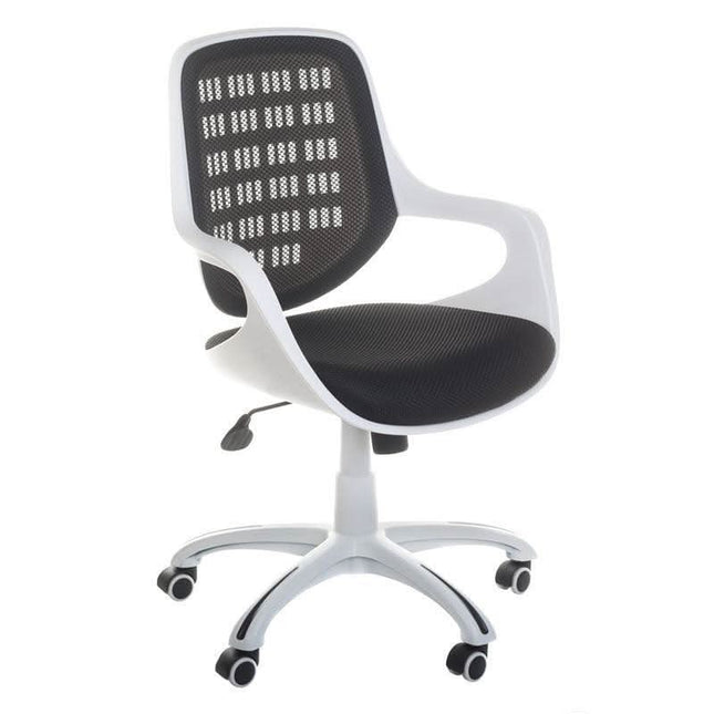 BS CorpoComfort BX-4325 biuro kėdė juodai balta – ergonomiška profesionali darbo vietos kėdė salonui