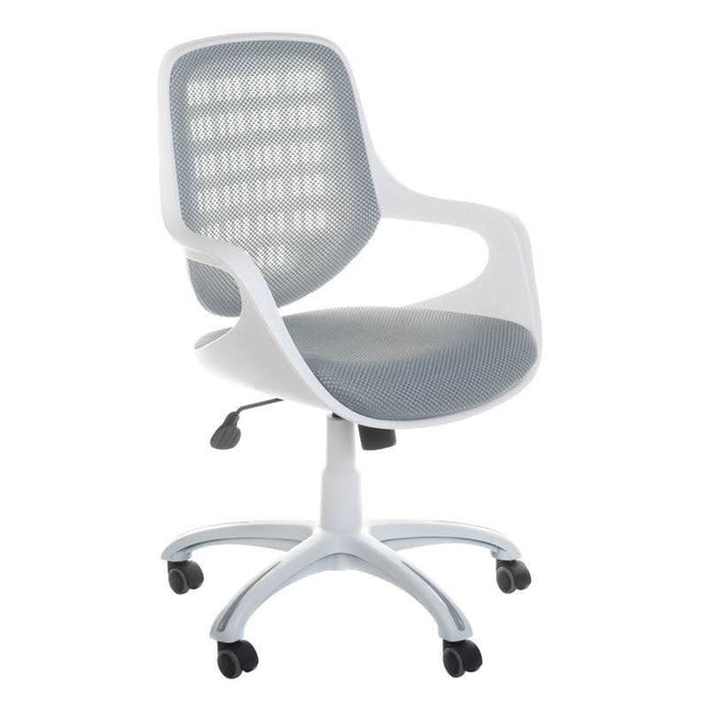 BS CorpoComfort BX-4325 pilka biuro kėdė – ergonomiška darbo vietos kėdė grožio salonui ar administracijai