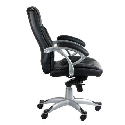 BS ergonomiška kėdė BX-5786 kirpyklos ar kosmetologijos kabineto registratūrai – juoda spalva