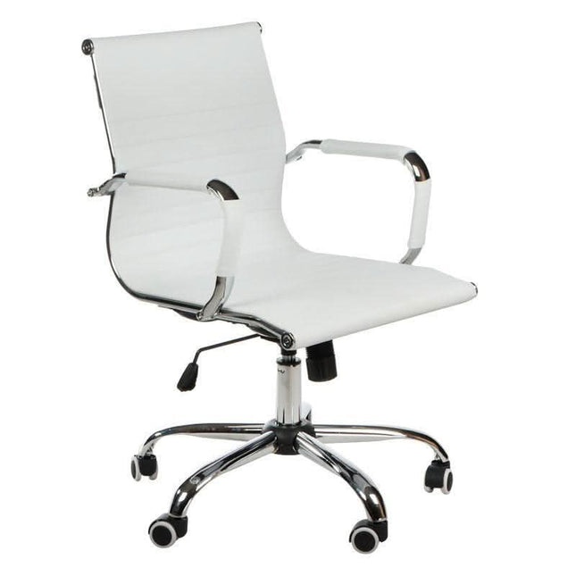 BS CorpoComfort BX-5855 balta biuro kėdė – ergonomiška darbo vietos sprendimas grožio salonui
