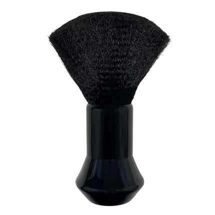 BeautyKit kirpėjo kaklo šepetys SHORT BLACK – minkštas šepetys plaukų likučiams šalinti po kirpimo salone