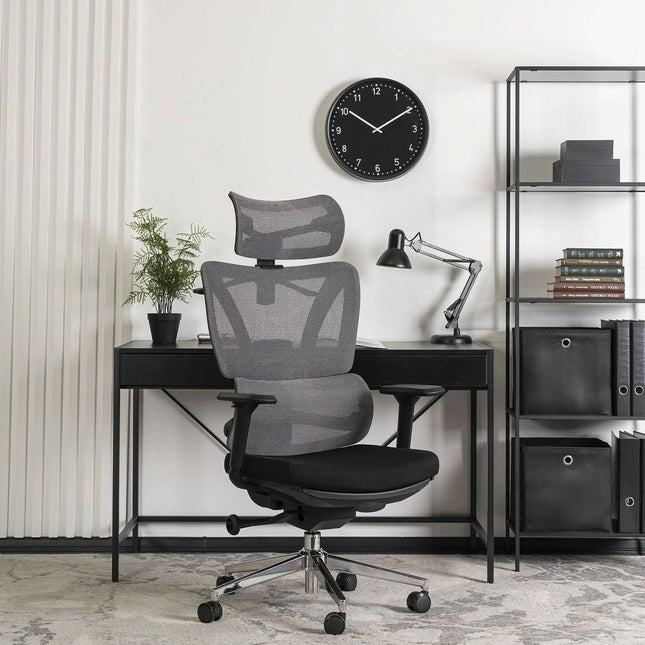 Mebel Elite DELSIN pasukamas fotelis juodas – ergonomiškas saloninis baldas profesionaliai darbo vietai