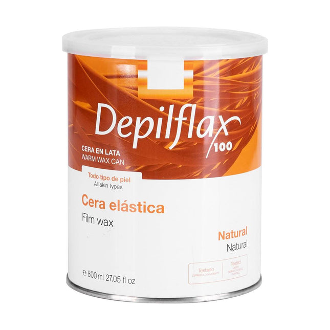DEPILFLAX natūralus depiliacinis vaškas 800 ml plėvelės – profesionalus vaškas salonams efektyviam plaukelių šalinimui