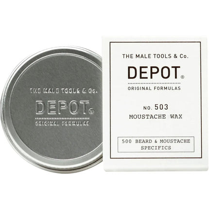 Depot NO. 503 Moustache and Beard Wax profesionalus ūsų ir barzdos vaškas formavimui, 30ml