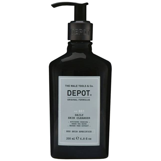 Depot NO. 801 Daily Skin Cleanser 200ml – kasdienis profesionalus veido odos prausiklis salonams ir kirpykloms