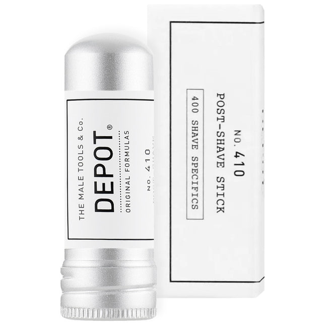 Depot NO. 410 Post-Shave Stick pieštukas po skutimosi 5g – raminantis priežiūros produktas barzdaskučių salonams