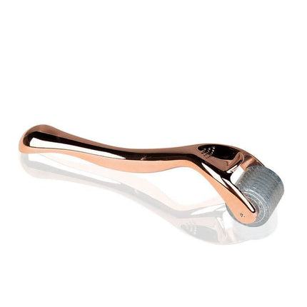 BeautyKit Derma Roller Rose Gold adatinis volelis mezoterapijai – 192 titano adatos 0,3 mm mikroadatinei odos procedūrai
